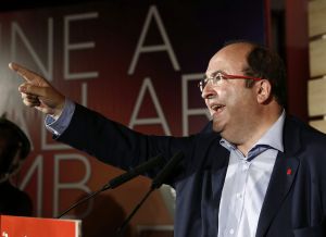 El candidato del PSC, Miquel Iceta, en el acto de cierre de campaña en Barcelona El candidato del PSC, Miquel Iceta, en el acto de cierre de campaña en Barcelona