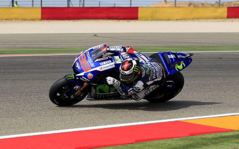 Jorge Lorenzo en el circuito de Motorland. Jorge Lorenzo en el circuito de Motorland.