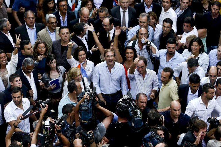 Passos Coelho, en el centro Passos Coelho, en el centro
