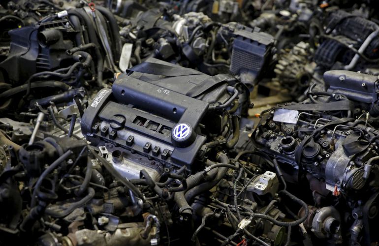 Fotografía de varios motores diésel de la compañía Volkswagen. Fotografía de varios motores diésel de la compañía Volkswagen.