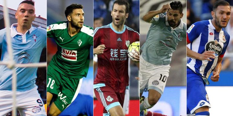 Aspas, Borja, Agirretxe, Nolito y Lucas Pérez son algunos de los goleadores que mejor rendimiento están demostrando esta temporada en la Liga. Aspas, Borja, Agirretxe, Nolito y Lucas Pérez son algunos de los goleadores que mejor rendimiento están demostrando esta temporada en la Liga.