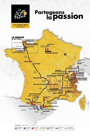 El recorrido del Tour 2016. El recorrido del Tour 2016.