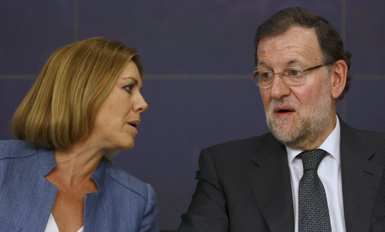 Mariano Rajoy, junto a la secretaria general del PP, María Dolores de Cospedal Mariano Rajoy, junto a la secretaria general del PP, María Dolores de Cospedal