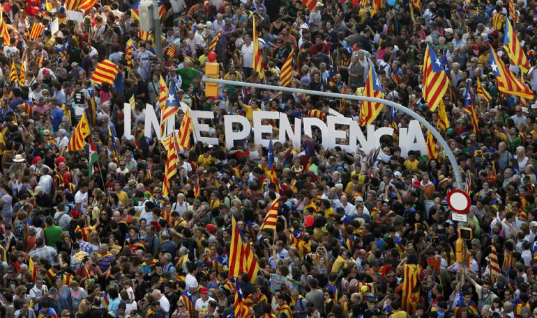 Manifestación de la Diada en el año 2012 Manifestación de la Diada en el año 2012