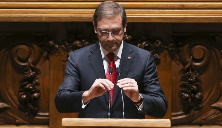 El primer ministro, conservador Pedro Passos Coelho durante la sesión parlamentaria en la que el gobierno presentó su programa El primer ministro, conservador Pedro Passos Coelho durante la sesión parlamentaria en la que el gobierno presentó su programa