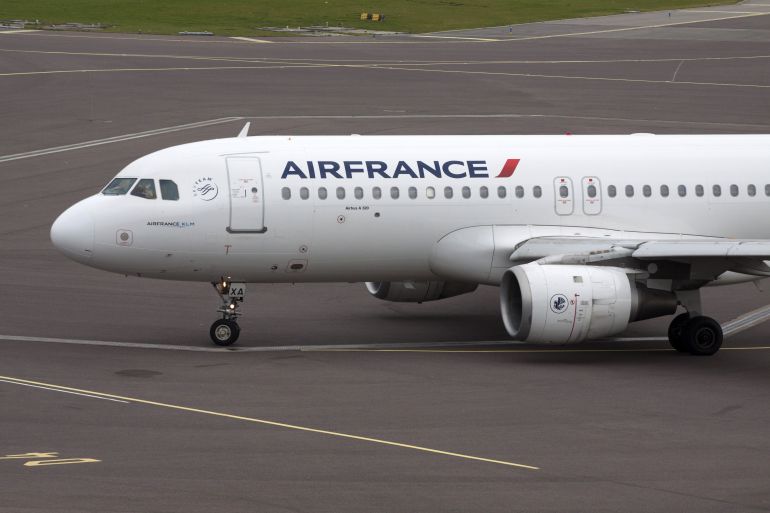 Un avión de la aerolínea Air France. Un avión de la aerolínea Air France.