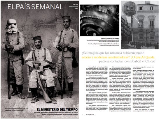 Carátula y página 4 del dossier sobre 'El Ministerio del Tiempo' que preparó Pablo Olivares para vender la serie a las cadenas Carátula y página 4 del dossier sobre 'El Ministerio del Tiempo' que preparó Pablo Olivares para vender la serie a las cadenas
