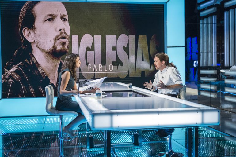 Pablo Iglesias durante su entrevista en 'El objetivo' Pablo Iglesias durante su entrevista en 'El objetivo'