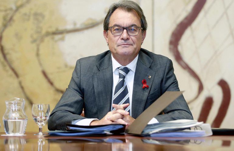 El presidente de la Generalitat en funciones, Artur Mas, durante la reunión semanal del Govern El presidente de la Generalitat en funciones, Artur Mas, durante la reunión semanal del Govern