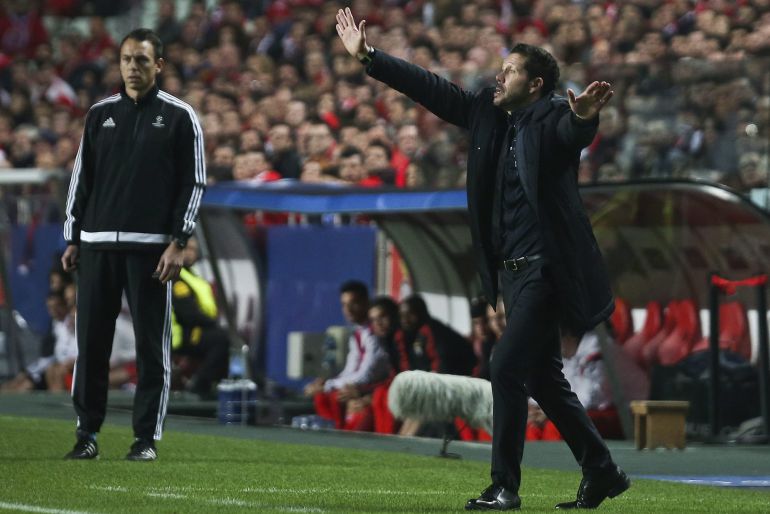 El Cholo Simeone en el Estadio da Luz El Cholo Simeone en el Estadio da Luz