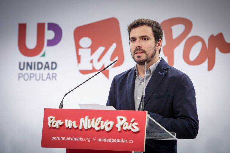Alberto Garzón valora los resultados electorales en la sede de IU Alberto Garzón valora los resultados electorales en la sede de IU