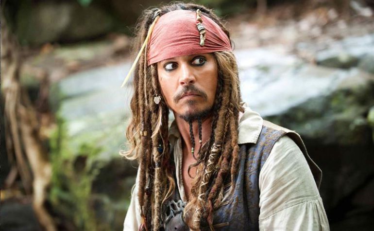 Fotograma de Johnny Depp como Jack Sparrow en 'Piratas del Caribe'. Fotograma de Johnny Depp como Jack Sparrow en 'Piratas del Caribe'.