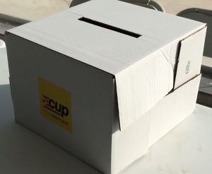 Las cajas con el sello de la CUP. Las cajas con el sello de la CUP.