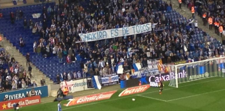 Pancarta en el estadio del Espanyol Pancarta en el estadio del Espanyol