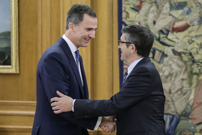 El rey recibe en el Palacio de la Zarzuela al nuevo presidente del Congreso, Patxi López El rey recibe en el Palacio de la Zarzuela al nuevo presidente del Congreso, Patxi López