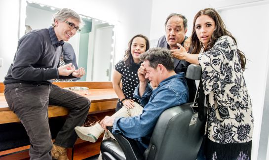 David Trueba creador y director de '¿Qué fue de Jorge Sanz?' junto con parte del reparto David Trueba creador y director de '¿Qué fue de Jorge Sanz?' junto con parte del reparto