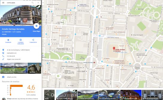 Imagen de Google Maps con la ubicación de "come pipas" Imagen de Google Maps con la ubicación de "come pipas"