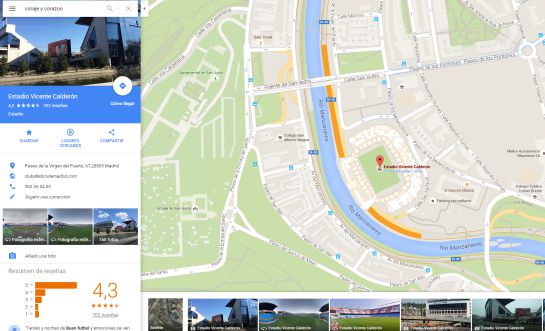 Imagen de Google Maps con la ubicación "coraje y corazón" Imagen de Google Maps con la ubicación "coraje y corazón"