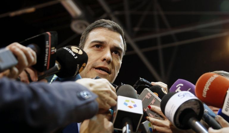 El secretario general del PSOE, Pedro Sánchez, esta mañana en FITUR. El secretario general del PSOE, Pedro Sánchez, esta mañana en FITUR.