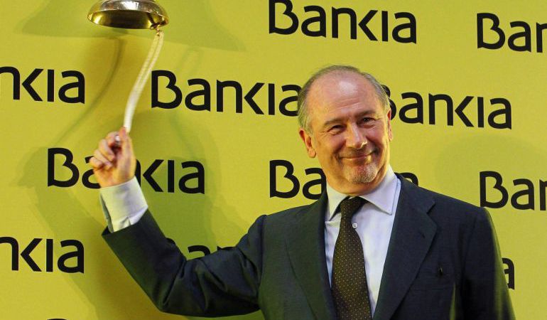 Rodrigo Rato, durante el acto de salida a Bolsa de Bankia, el 20 de julio de 2011. Rodrigo Rato, durante el acto de salida a Bolsa de Bankia, el 20 de julio de 2011.