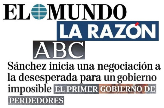 Lo que ocurre si unes los titulares de portada de ‘El Mundo’, ‘Abc’ y ‘La Razón’ Lo que ocurre si unes los titulares de portada de ‘El Mundo’, ‘Abc’ y ‘La Razón’