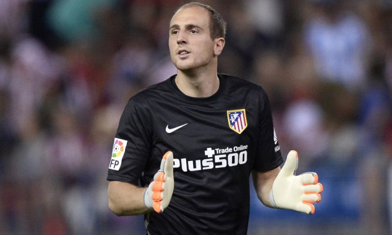 Oblak, durante un partido con el Atlético Oblak, durante un partido con el Atlético