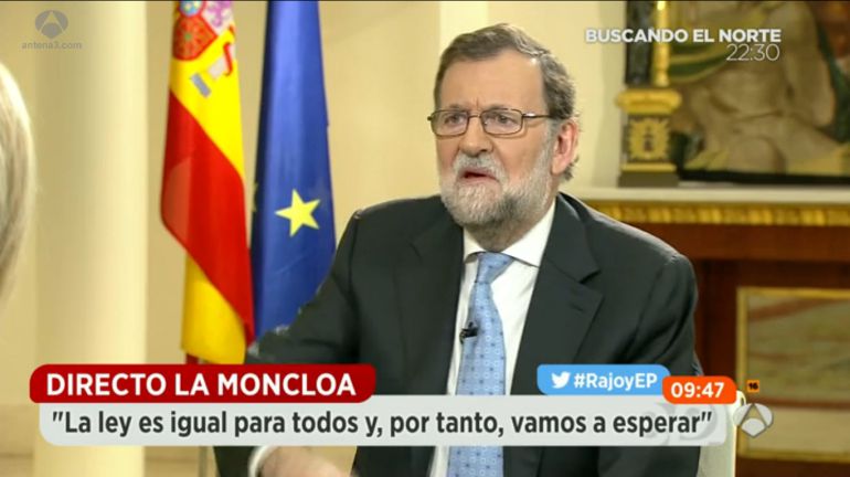 Mariano Rajoy durante su entrevista en 'Espejo público' Mariano Rajoy durante su entrevista en 'Espejo público'