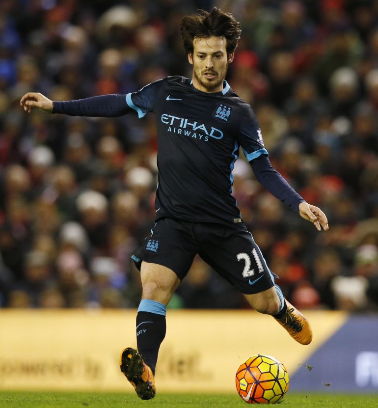 David Silva ante el Liverpool David Silva ante el Liverpool