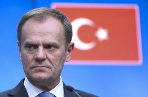 El presidente del Consejo Europeo Donald Tusk, tras la cumbre extraordinaria de líderes de la Unión Europea (UE) con Turquía El presidente del Consejo Europeo Donald Tusk, tras la cumbre extraordinaria de líderes de la Unión Europea (UE) con Turquía