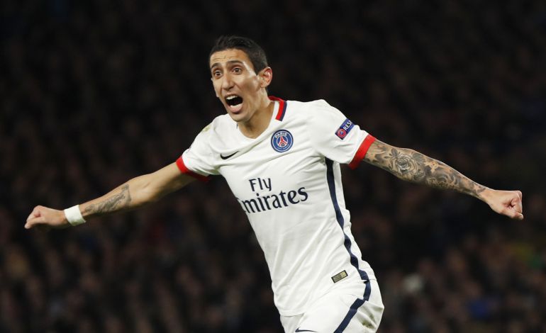 Di María celebra el primer gol del P.S.G. ante el Chelsea anoche en Londres
Di María celebra el primer gol del P.S.G. ante el Chelsea anoche en Londres
