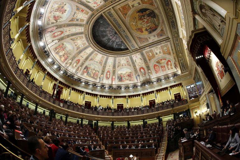 Momento de las votaciones durante del debate de investidura Momento de las votaciones durante del debate de investidura