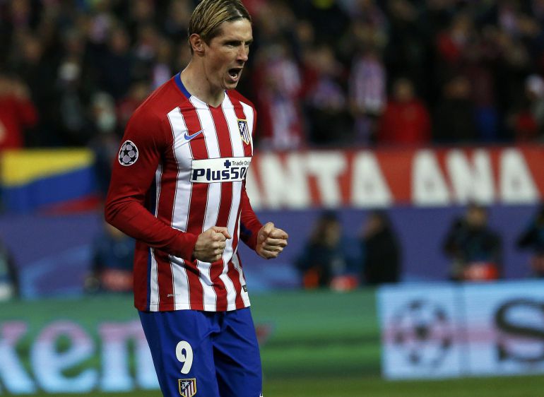 Fernando Torres celebra la clasificación del Atlético de Madrid Fernando Torres celebra la clasificación del Atlético de Madrid