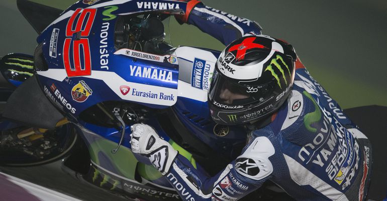 Jorge Lorenzo, en los entrenamienos del GP de Catar. Jorge Lorenzo, en los entrenamienos del GP de Catar.