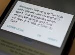 A security update message is seen on a Whatsapp message in this illustration photo April 6, 2016. REUTERS/Thomas White/Illustration TPX IMAGES OF THE DAY