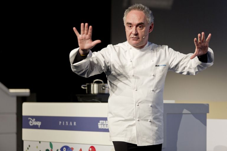 Ferrán Adrià, durante la presentación del proyecto multiplataforma desarrollado junto a Disney. Ferrán Adrià, durante la presentación del proyecto multiplataforma desarrollado junto a Disney.