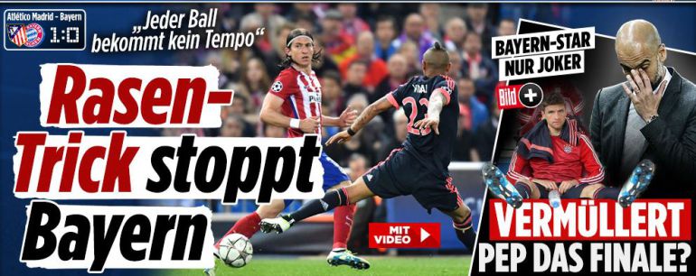 Edición del diario 'Bild' alemán tras el Atlético - Bayern Edición del diario 'Bild' alemán tras el Atlético - Bayern
