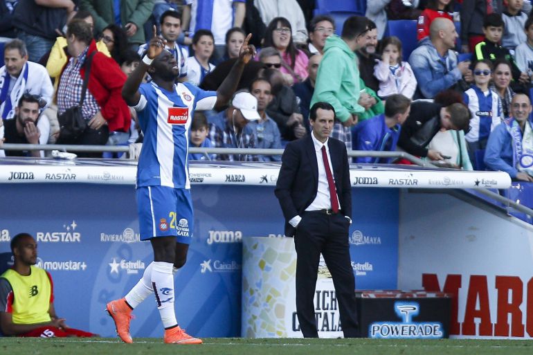 Caicedo celebra el gol ante el Sevilla Caicedo celebra el gol ante el Sevilla