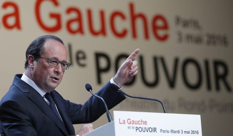 El presidente francés, François Hollande, pronuncia su discurso durante la conferencia 'La izquierda y el poder. El presidente francés, François Hollande, pronuncia su discurso durante la conferencia 'La izquierda y el poder.