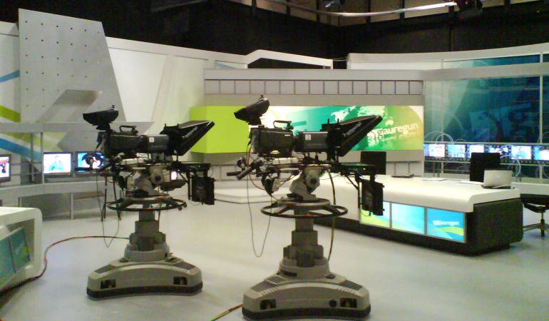 Plató del estudio 1 de la sede de EiTB en Bilbao. Plató del estudio 1 de la sede de EiTB en Bilbao.