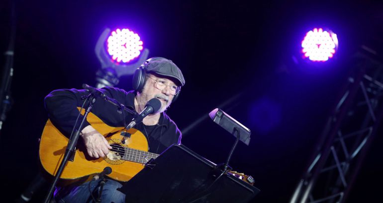 Silvio Rodríguez, durante el concierto de este miércoles Silvio Rodríguez, durante el concierto de este miércoles