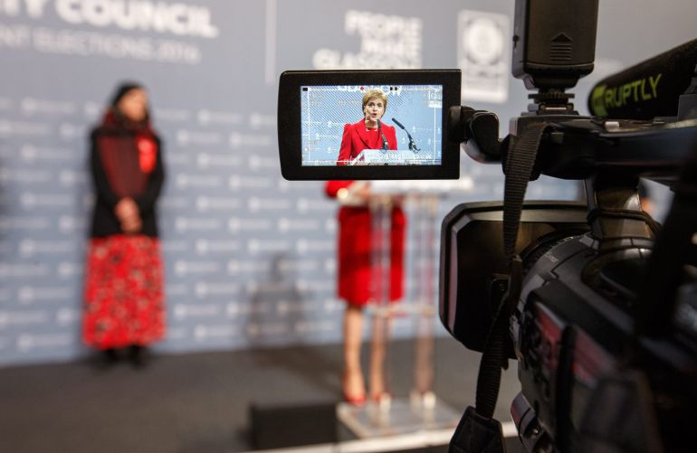 La líder del Partido Nacional Escocés (SNP), Nicola Sturgeon, valora los resultados electorales La líder del Partido Nacional Escocés (SNP), Nicola Sturgeon, valora los resultados electorales