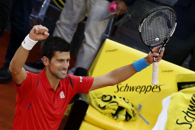 Djokovic celebra su triunfo en Madrid Djokovic celebra su triunfo en Madrid