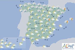 Mapa de Aemet para el viernes 13 de mayo. Mapa de Aemet para el viernes 13 de mayo.
