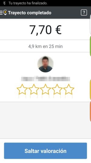 Imagen de la factura de Cabify. Imagen de la factura de Cabify.