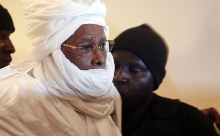 Fotografía de archivo tomada en julio de 2015 del exdictador chadiano Hissène Habré que fue condenado hoy a cadena perpetua Fotografía de archivo tomada en julio de 2015 del exdictador chadiano Hissène Habré que fue condenado hoy a cadena perpetua