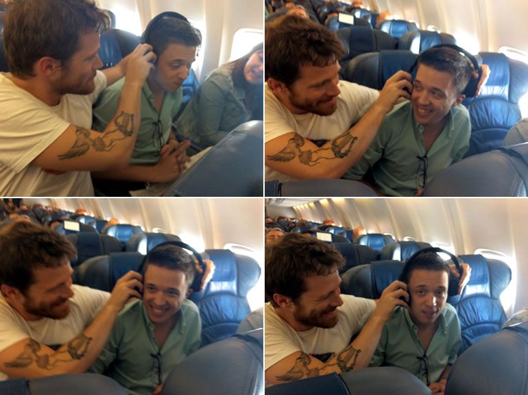 Íñigo Errejón, en el avión durante su viaje a Las Palmas Íñigo Errejón, en el avión durante su viaje a Las Palmas