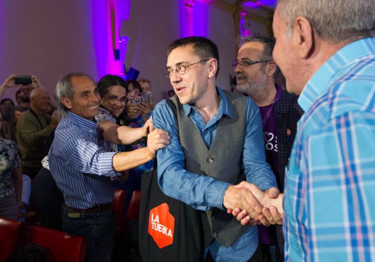 En el cierre del mitin Monedero continuó afirmando que el PP tiene "miedo" a un Gobierno de Podemos En el cierre del mitin Monedero continuó afirmando que el PP tiene "miedo" a un Gobierno de Podemos