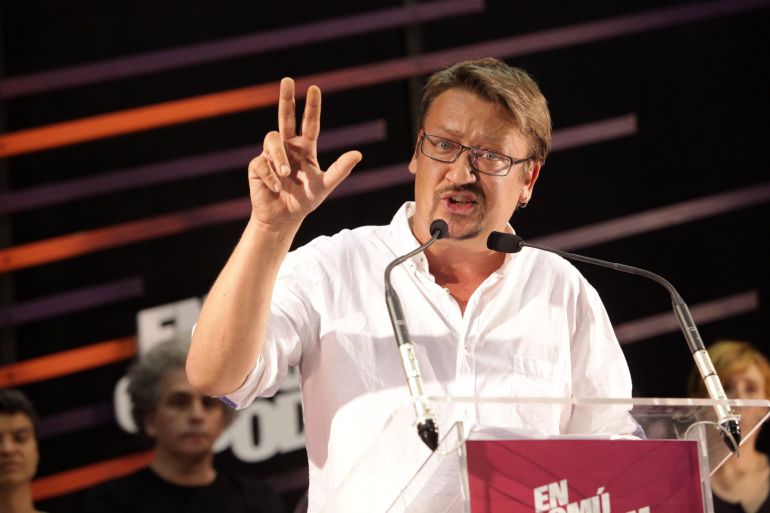 El cabeza de lista de En Comú Podem, Xavier Domènech. El cabeza de lista de En Comú Podem, Xavier Domènech.