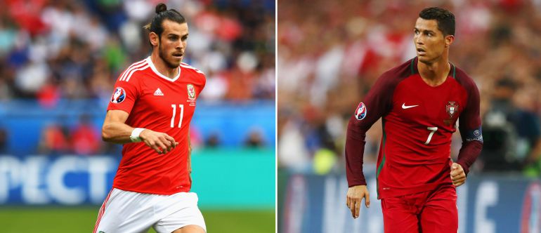 Bale y Cristiano Ronaldo, compañeros en el Real Madrid, rivales en la Eurocopa Bale y Cristiano Ronaldo, compañeros en el Real Madrid, rivales en la Eurocopa