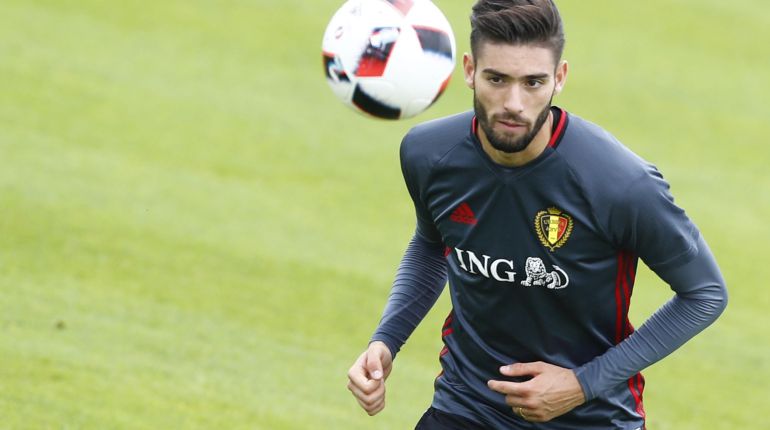 El jugador belga del Atlético Yannick Carrasco, durante la Eurocopa. El jugador belga del Atlético Yannick Carrasco, durante la Eurocopa.